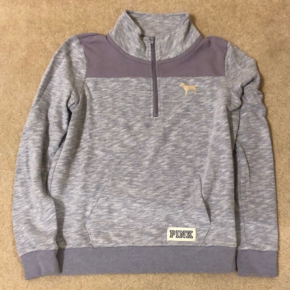 Pink 1/4 Zip Sweatshirt